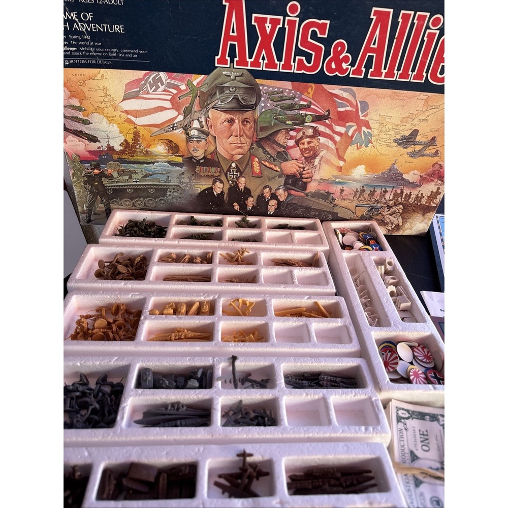 Milton Bradley Vintage 1984 Axis & Allies Spring 1942 Board Game 99% Com